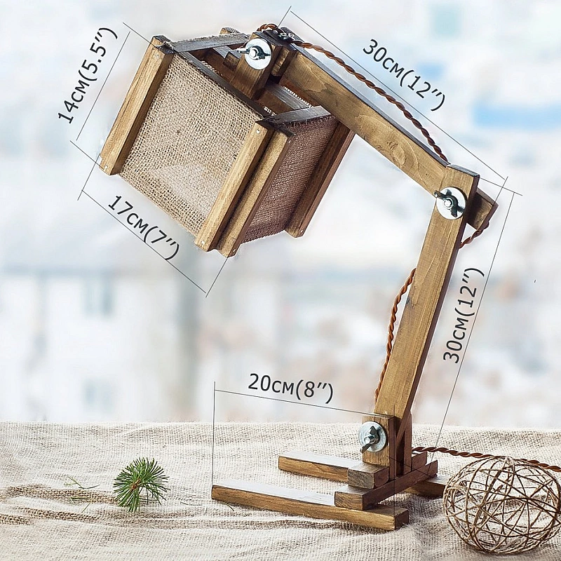 Kişiye Özel - Ahşap Masaüstü Lamba Sturdy Özel Tasarım