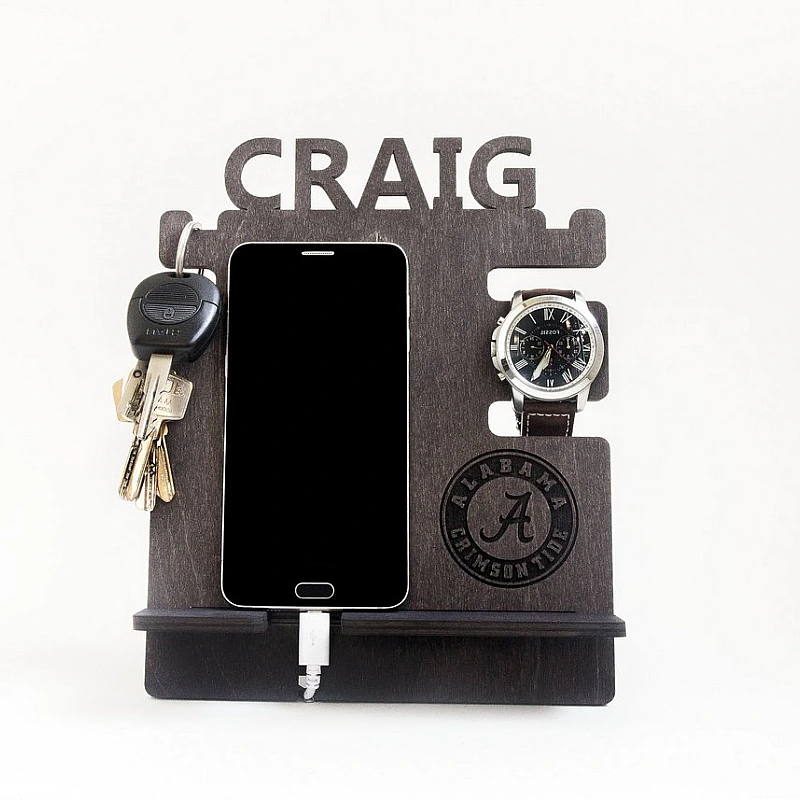 Kişiye Özel - Ahşap Üst Bölüm İsim İşlemeli Aksesuar Standı