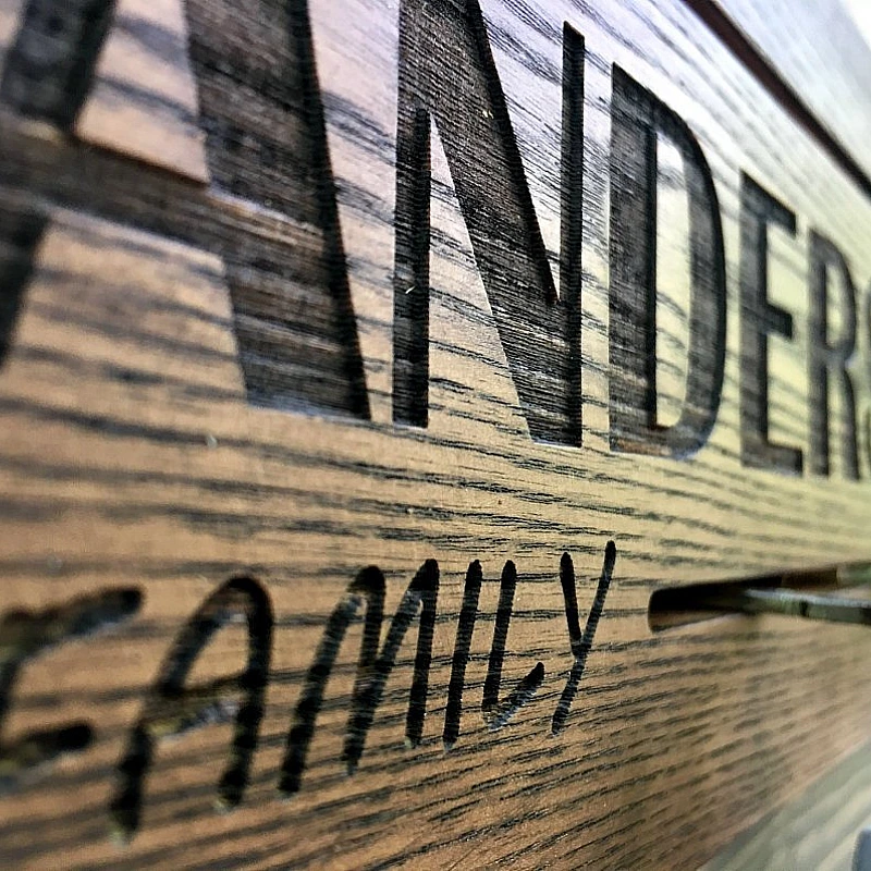 Kişiye Özel - Ahşap Kapı Yanı Anahtarlık Anderson Tasarım