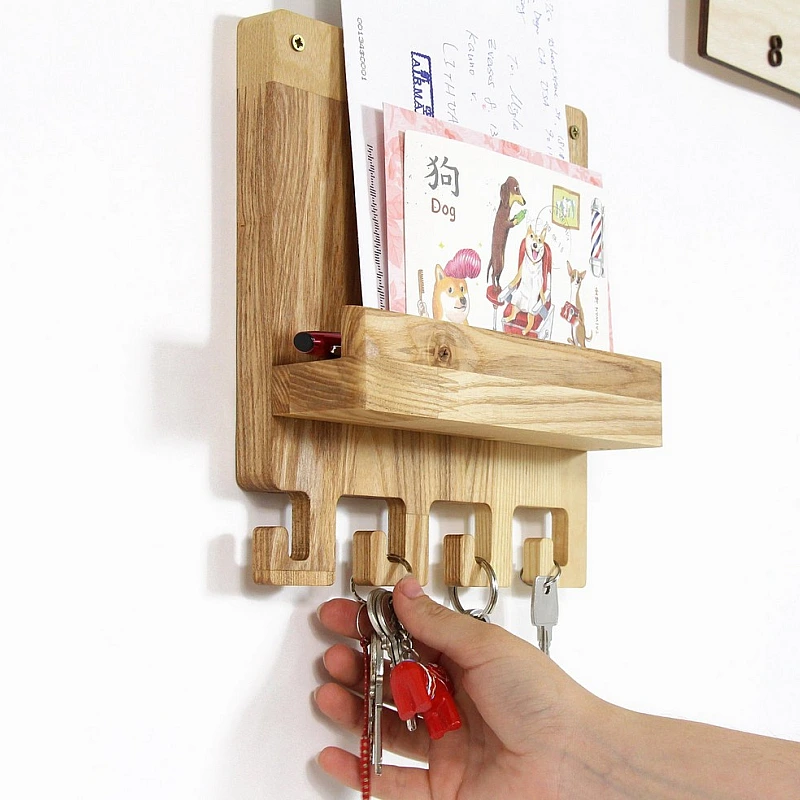 Kişiye Özel - Ahşap Kapı Yanı Anahtarlık Hook Tasarım