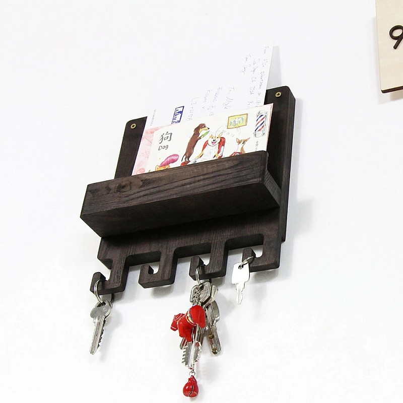 Kişiye Özel - Ahşap Kapı Yanı Anahtarlık Hook Tasarım