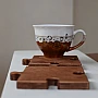 Kişiye Özel - Ahşap El İşçilikli Puzzle Kalın Tasarım Bardak Altlığı