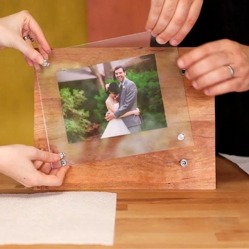 Kişiye Özel - Ahşap Masaüstü Çerceve Plastik Tasarımlı