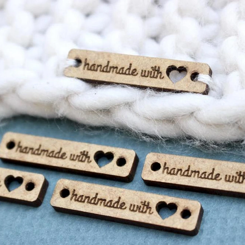 Kişiye Özel - Ahşap Dikdörtgen Etiket