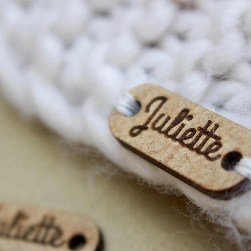 Kişiye Özel - Ahşap Elips Etiket