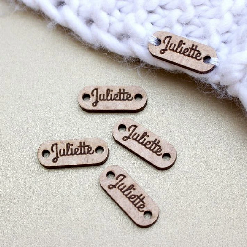 Kişiye Özel - Ahşap Elips Etiket