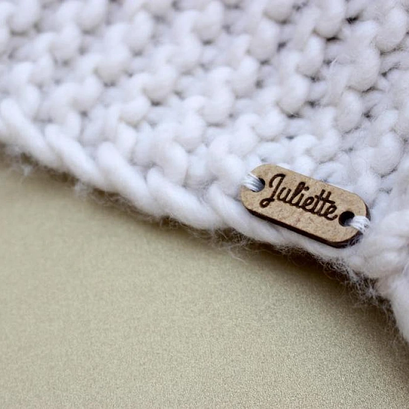 Kişiye Özel - Ahşap Elips Etiket