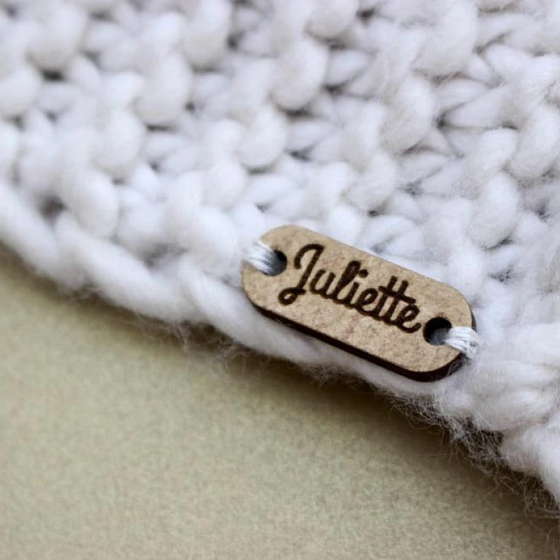 Kişiye Özel - Ahşap Elips Etiket