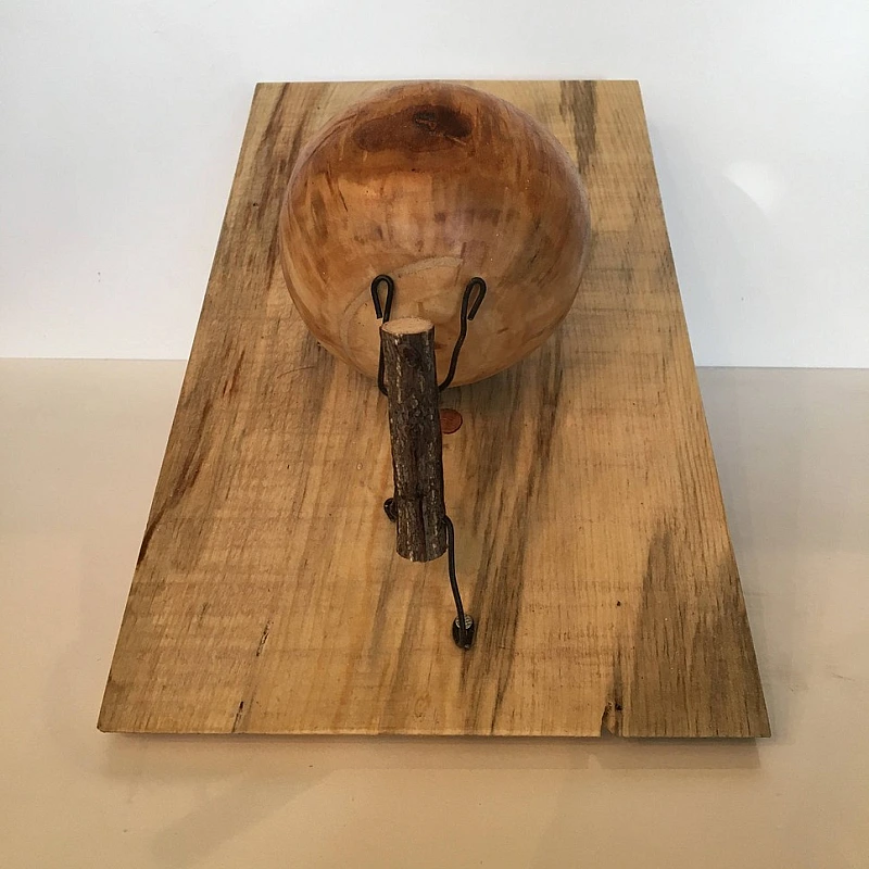 Kişiye Özel - Ahşap Masaüstü Düz Rampa Top Yuvarlayan Dal Figürleri