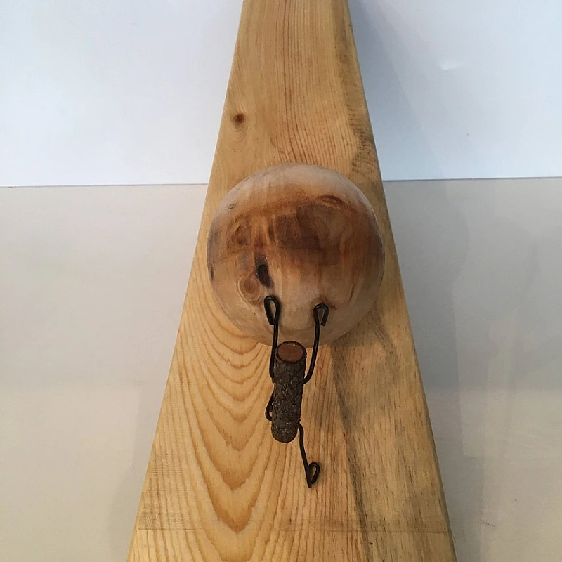 Kişiye Özel - Ahşap Masaüstü Rampa Top Yuvarlayan Dal Figürleri