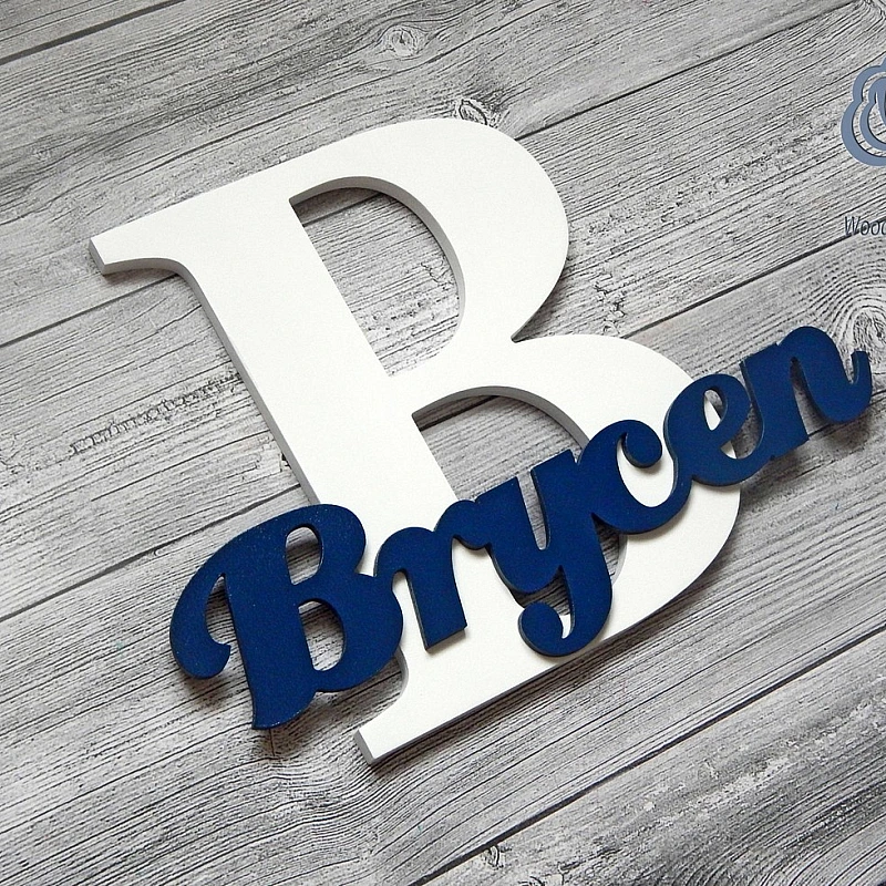 Kişiye Özel - Ahşap Tek Harf Üzerine İsimlik