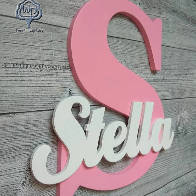 Kişiye Özel - Ahşap Tek Harf Üzerine İsimlik