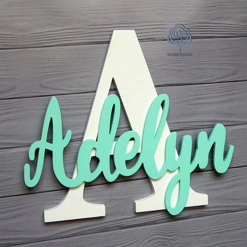 Kişiye Özel - Ahşap Tek Harf Üzerine İsimlik
