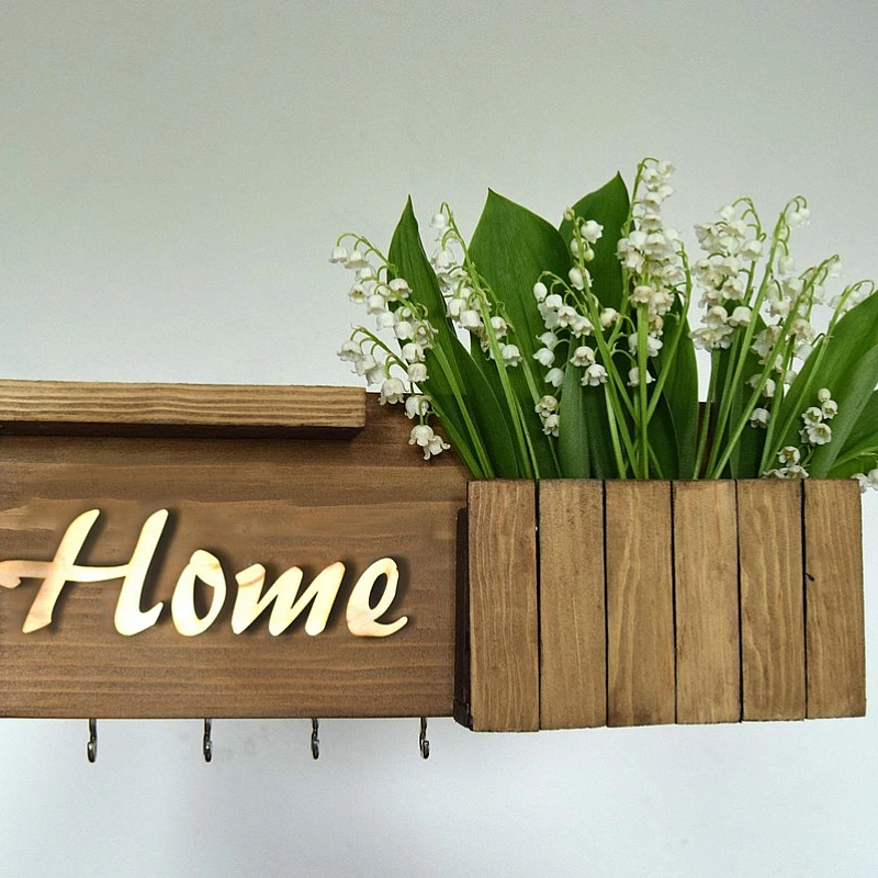 Kişiye Özel - Ahşap Cepli Kapı Anahtarlığı