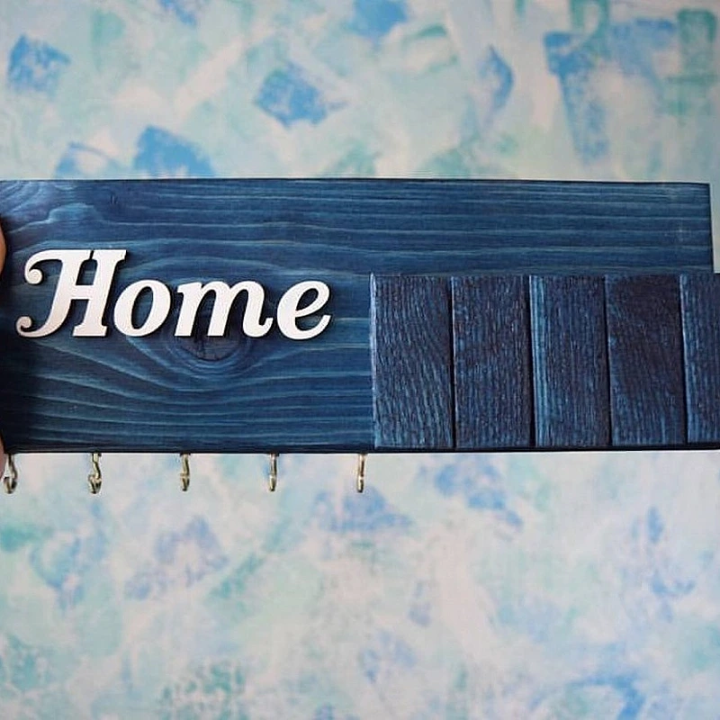 Kişiye Özel - Ahşap Cepli Kapı Anahtarlığı