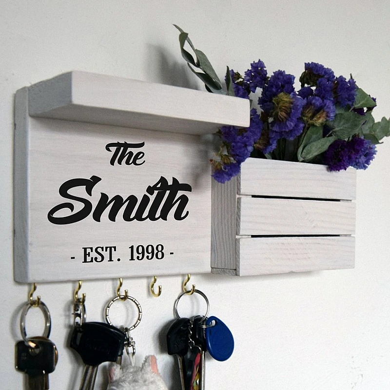 Kişiye Özel - Ahşap Cepli Kapı Anahtarlığı