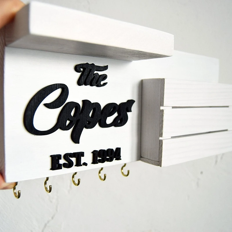 Kişiye Özel - Ahşap Cepli Kapı Anahtarlığı