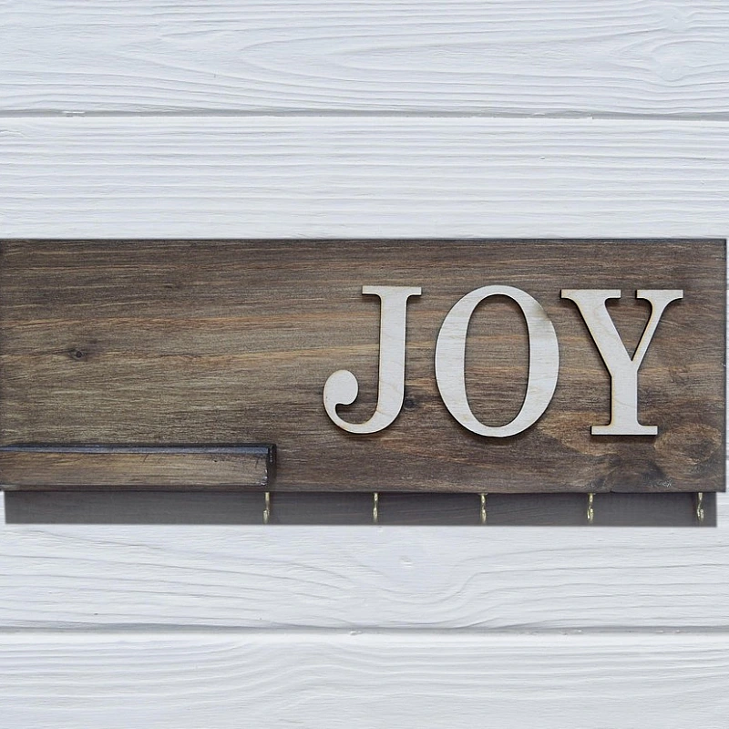 Kişiye Özel - Ahşap Raflı Kapı Anahtarlığı