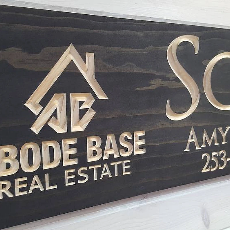 Kişiye Özel - Ahşap Kapı Tabelası Yazı Oyma Dış Yatay