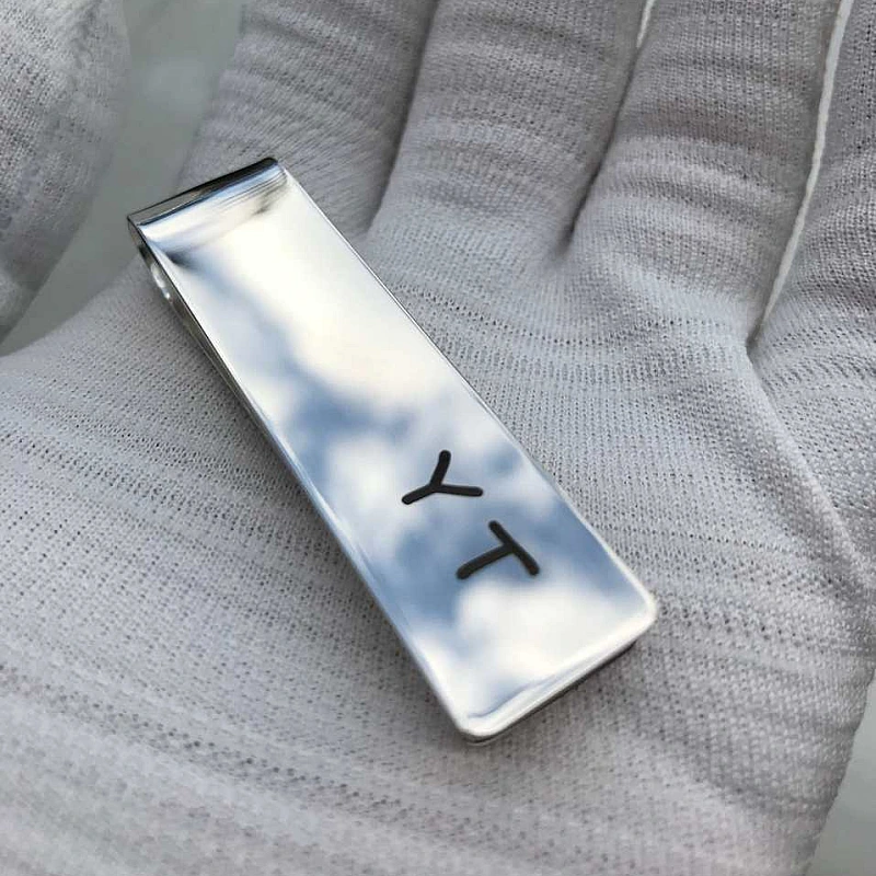 Kişiye Özel - Metal Kravat İğnesi Düz Kazımalı