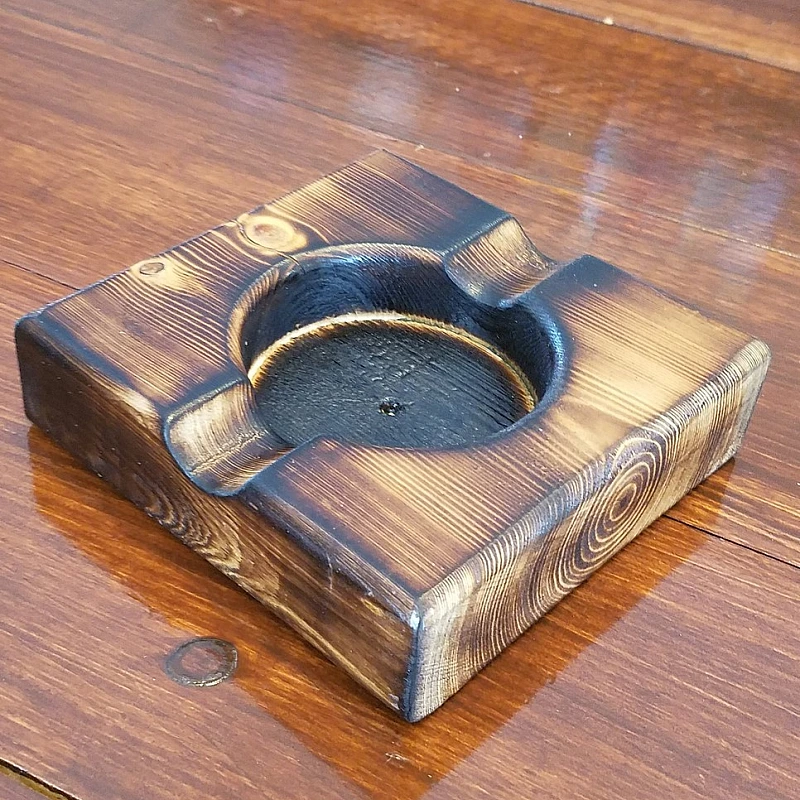 Kişiye Özel - Ahşap Yakma Kül Tablası