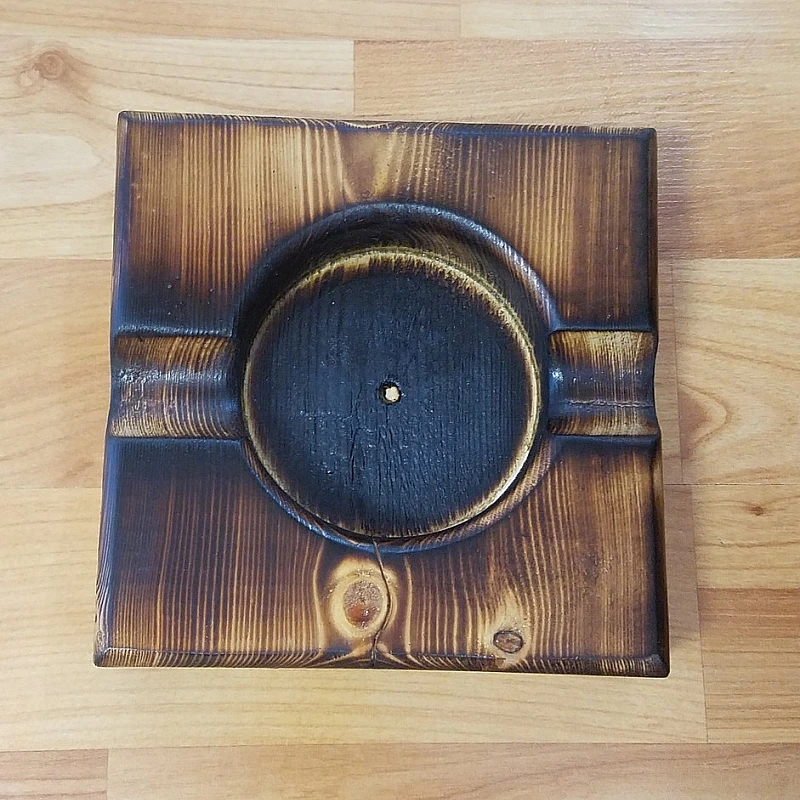 Kişiye Özel - Ahşap Yakma Kül Tablası