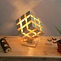Kişiye Özel - Ahşap Tasarım Cubic Masaüstü Lamba