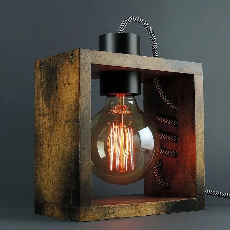 Kişiye Özel - Ahşap Tasarım Gigo Masaüstü Lamba