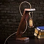 Kişiye Özel - Ahşap Edison Tasarım Masaüstü Lamba