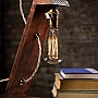 Kişiye Özel - Ahşap Edison Tasarım Masaüstü Lamba