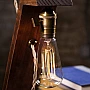 Kişiye Özel - Ahşap Edison Tasarım Masaüstü Lamba