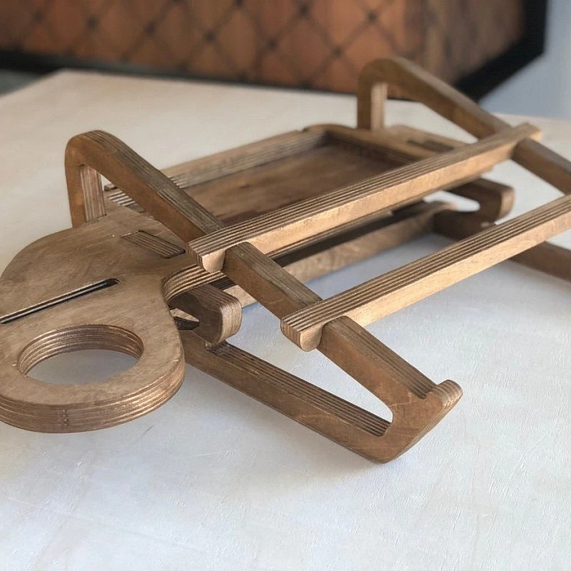 Kişiye Özel - Ahşap Full Tunçkol Design Laptop Sehpası