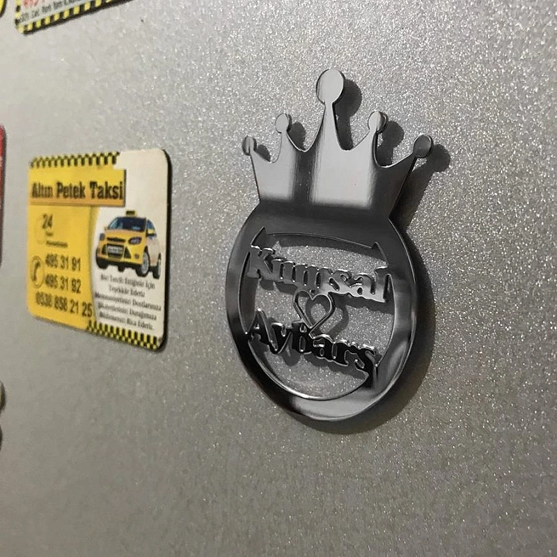 Kişiye Özel - Metal Buzdolabı Magneti Kral Taç