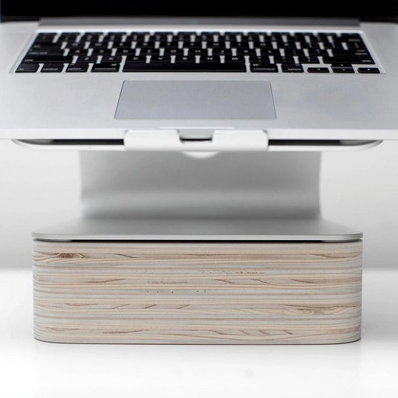 Kişiye Özel - Ahşap Mac Monitör Yükseltici Min Tasarım