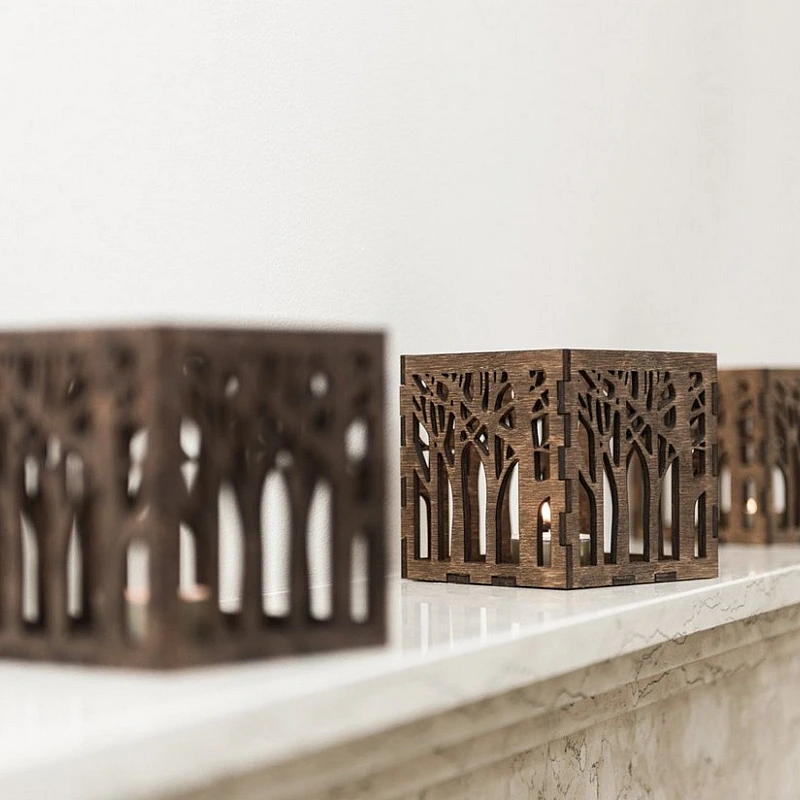 Kişiye Özel - Ahşap Mumluk Hardwood Tasarım