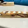 Kişiye Özel - Ahşap 5 Li Özel Seçme Ahşapla Mumluk Dekor