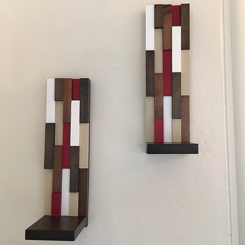Kişiye Özel - Ahşap Duvar Rafı Part Tasarım 1 Adettir.