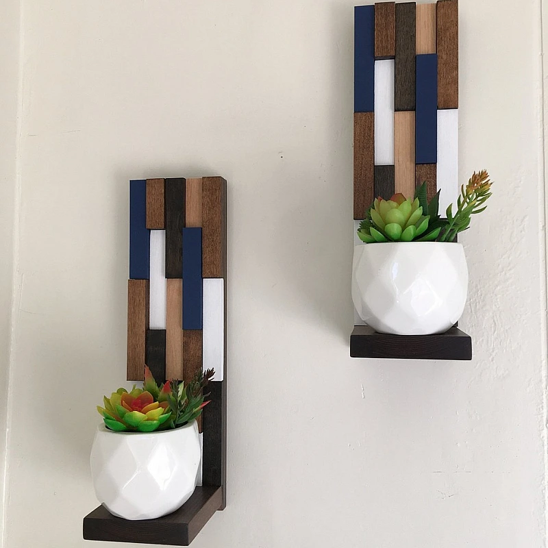 Kişiye Özel - Ahşap Duvar Rafı Part Tasarım 1 Adettir.