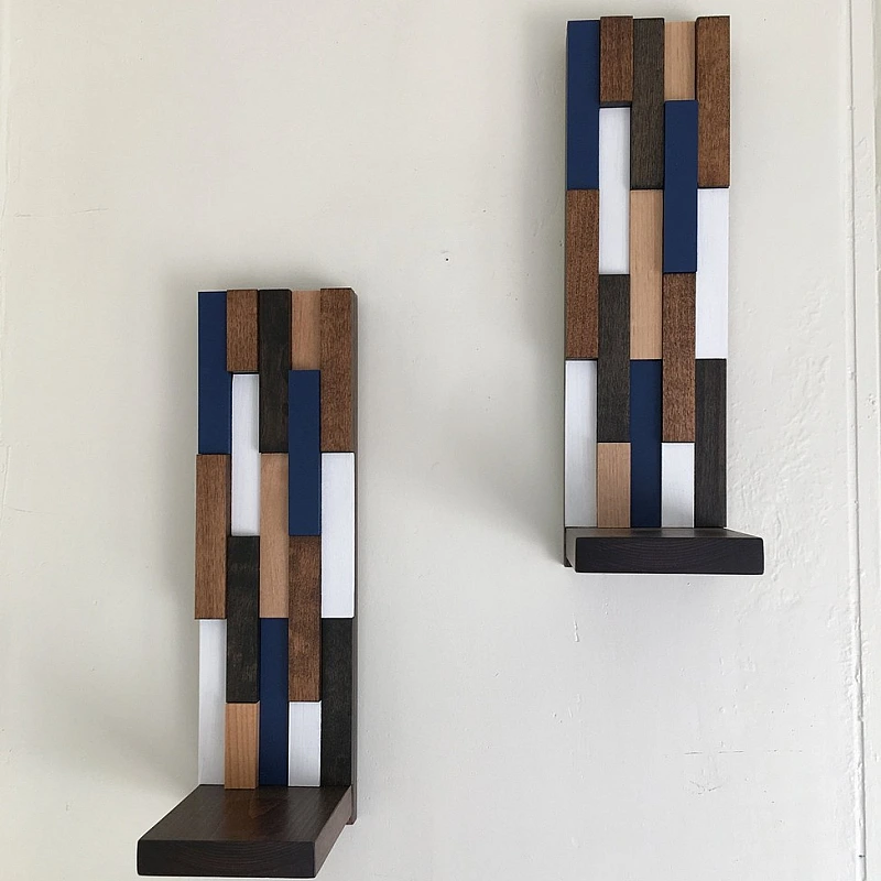 Kişiye Özel - Ahşap Duvar Rafı Part Tasarım 1 Adettir.