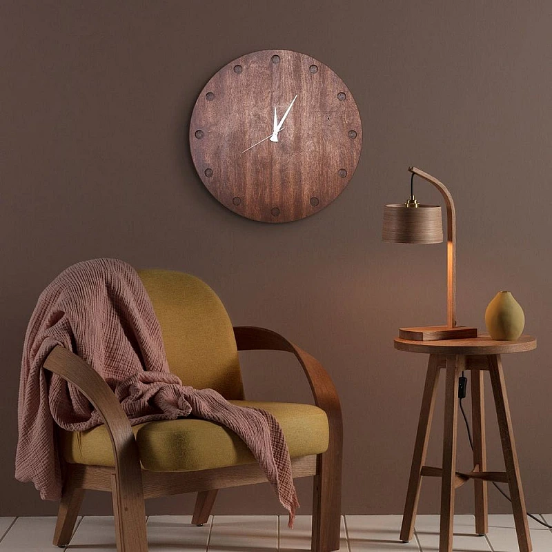 Kişiye Özel - Ahşap Saat Tasarım Dairesel