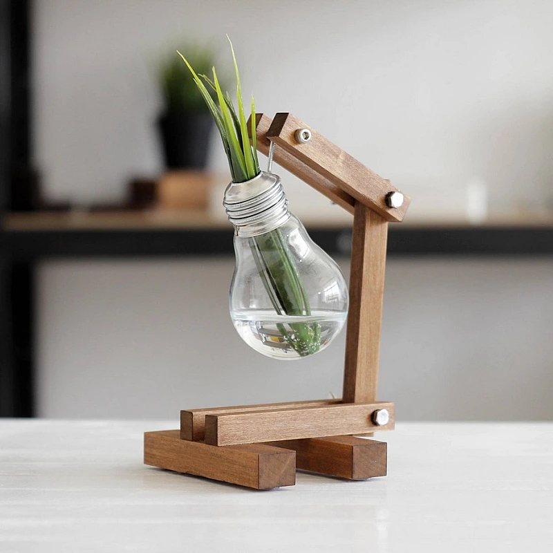 Kişiye Özel - Ahşap Ambül Saksı Bulb Tasarım