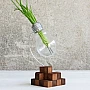 Kişiye Özel - Ahşap Square Tasarım Bulb Lamba Saksısı