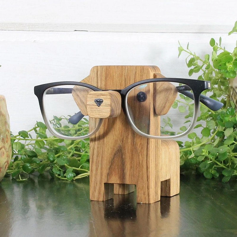 Kişiye Özel - Ahşap Dachshund Tasarım Gözlük Standı