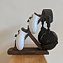 Kişiye Özel - Ahşap Headset Tasarım Konsol Kol ve Kulaklık Standı
