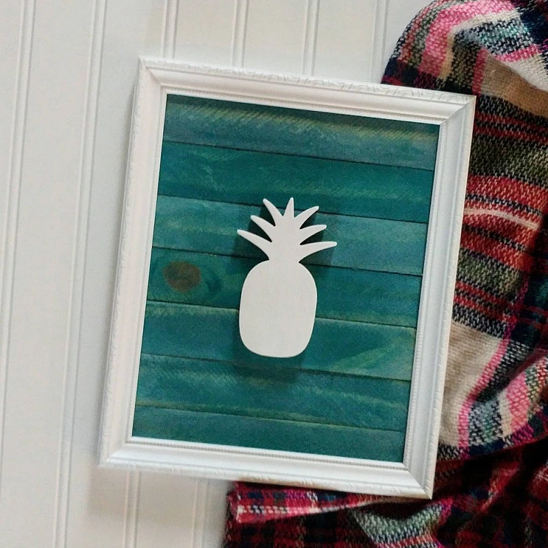 Kişiye Özel - Ahşap Ananas Tablo