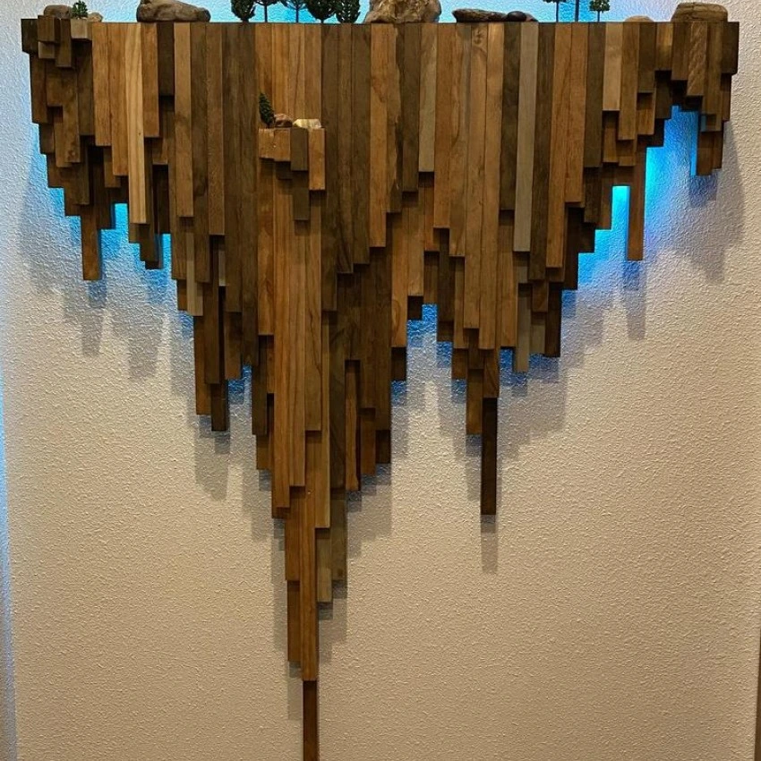 Kişiye Özel - Ahşap Tasarım Cliff Tablo