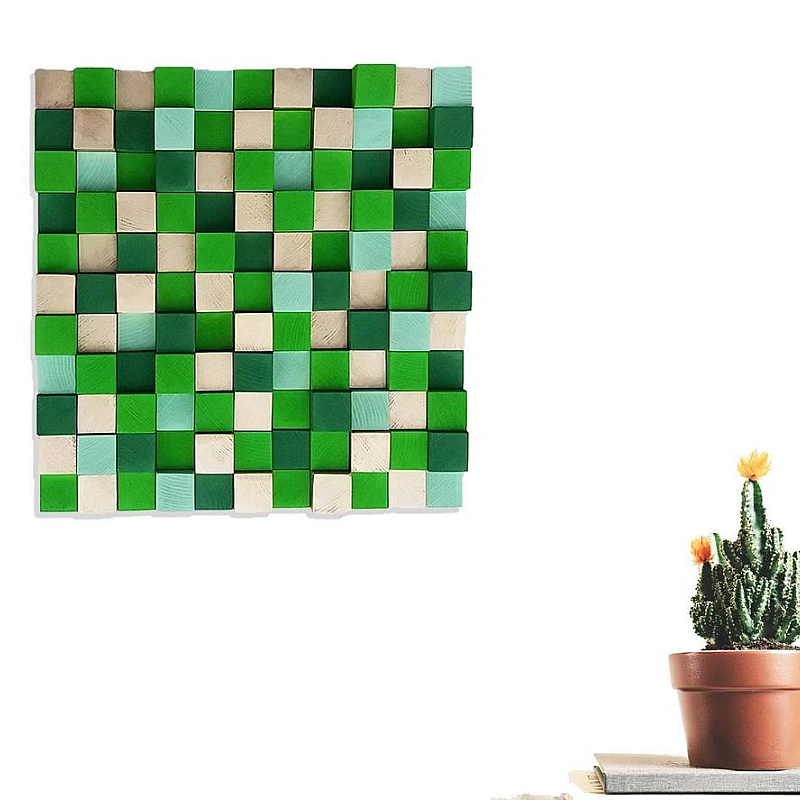 Kişiye Özel - Ahşap Haki Yeşili Rengi Tablo