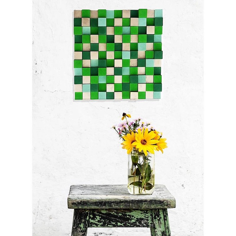 Kişiye Özel - Ahşap Haki Yeşili Rengi Tablo