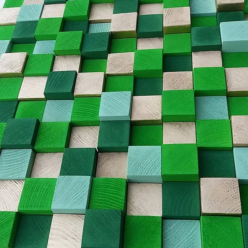 Kişiye Özel - Ahşap Haki Yeşili Rengi Tablo