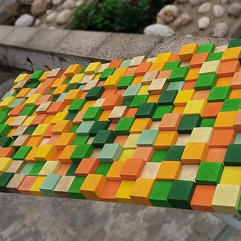 Kişiye Özel - Ahşap Jelibon Rengi Tablo